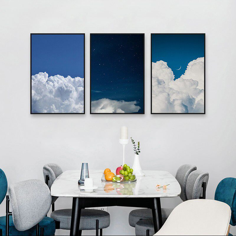 北欧ins风云朵挂画天空云海治癒系客厅装饰画小清新儿童卧室壁画