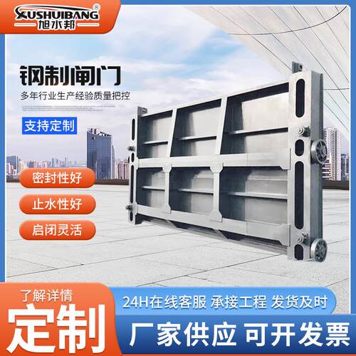 平面水库河道止水闸门景观定轮钢制闸门水库电站喷锌钢制闸门