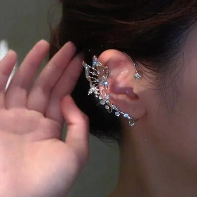 Korean Elf Butterfly Ear Cuff Without Piercing Clip Earrings