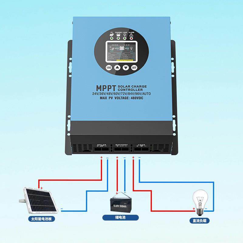 MPPT智能太阳能控制器40A-120A光伏电压480V储能24V-192V外贸工厂