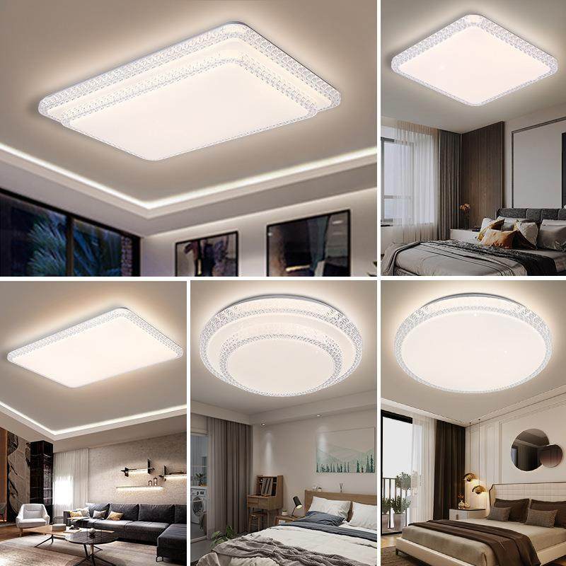 客厅灯现代简约2021年新款led吸顶灯圆形大灯双层卧室灯全屋灯