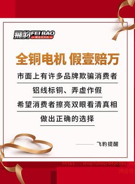 飞豹铜泵空压机静空气压缩V机充气无气油音220380V木工喷漆默认项