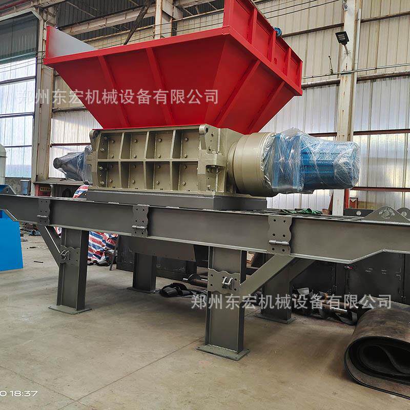 大型秸秆草撕碎机牛羊猪骨头粉碎机稻双碎轴生活垃废500-1500纸圾