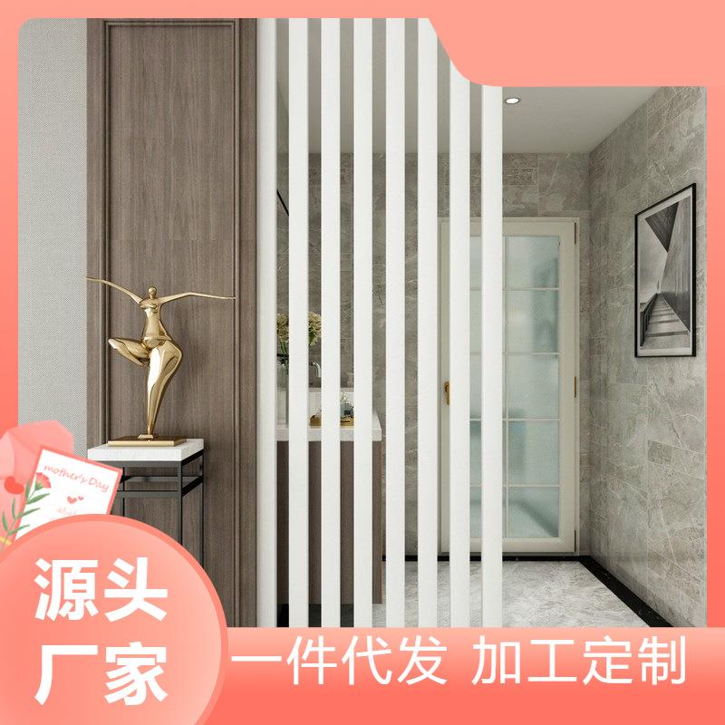 厅屏风实木花格公四合司1515415院电空视背景镂隔断立柱客简约玄