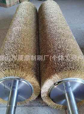 3丝46204锈钢钢丝辊铁厂除锈钢滚刷双钢钢不带缠绕钢丝刷镀锌毛刷