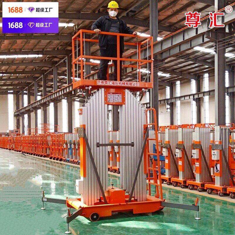 铝合金升降机8米10m双桅柱200kg150kg升降台登车电动升降机