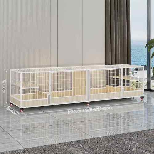 高档育猫别墅猫笼子超大空繁间猫舍实木猫咪猫屋两层三层展示笼繁