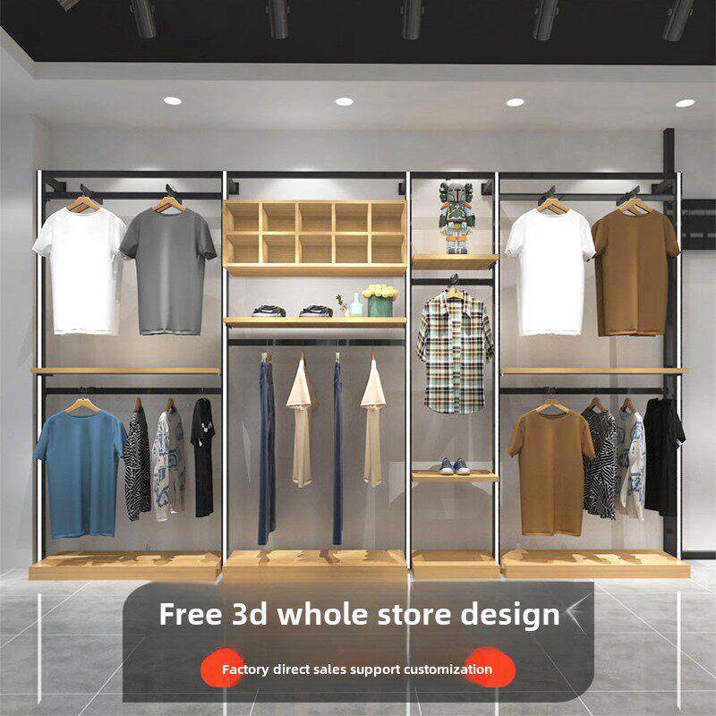 男装服装店陈列架壁挂式地板陈列架服装店服装店陈列架专用货架地