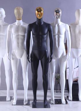 服装店假人模特橱窗塑料电镀头全身金色银色男模可穿鞋 送底座