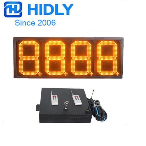 led油价牌 12寸黄色8.888加油站灯箱加油站显示屏LED油价屏