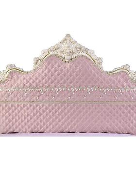 A6L欧床头包套定F76H8J7S式做半包弧形圆不规则老式实木布艺半纯