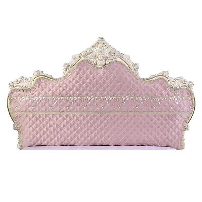 6定L欧式床头套F76H8J7S做半包弧形半不规则圆老式实木布艺纯色软