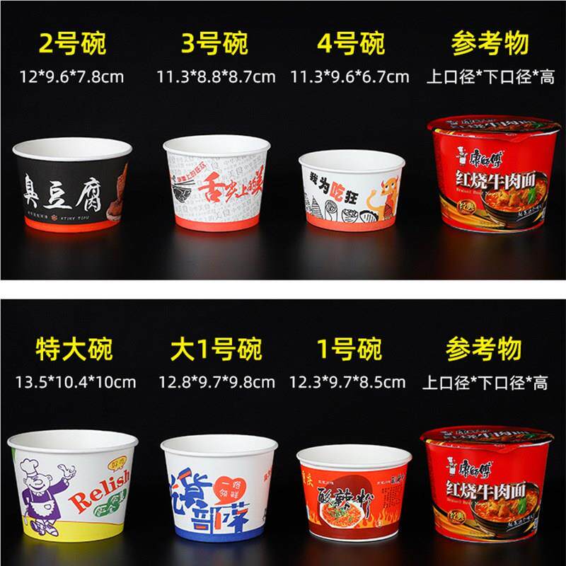 快碗圆形带盖商用外卖餐SZH盒酸辣粉臭腐碗一次豆性纸打包碗