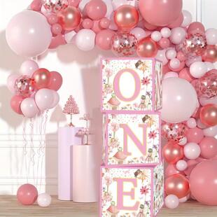 海外仓 Party Decorations Supplies 仙女主题生日派对气球盒装饰