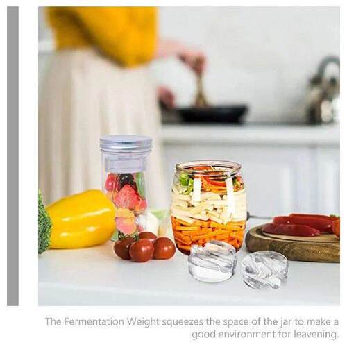 Mason Jar Wide Mouth Glass Weight Stone Food Storage
