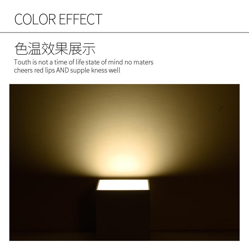 led明装筒灯方形免开孔商用办公室吸顶式防眩筒灯家用玄关盒子灯