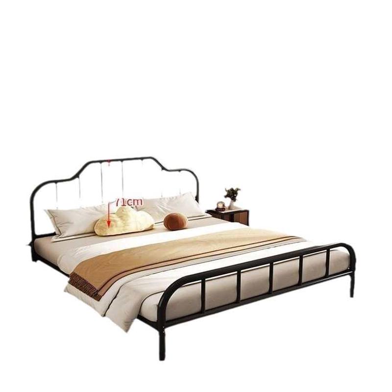 现代简约1.8米双人铁架床欧式铁艺家用单人床1.2米出租屋铁床