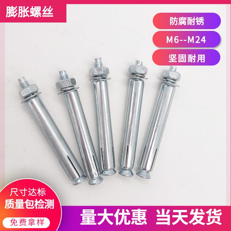 M6-M32膨定做膨胀螺丝膨胀螺镀1栓加长拉爆内爆M8M0银色膨胀螺锌