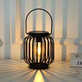 太阳能铁艺灯户外庭院灯花园草坪灯藤编落地灯手提灯氛围灯