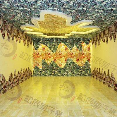 松辰堂玛瑙汗蒸备房水晶宝LZU石能量大型汗蒸房设屋安装承石建装