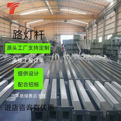 厂家8米9米10米户外市政道路照明市电杆锥形热镀锌灯杆