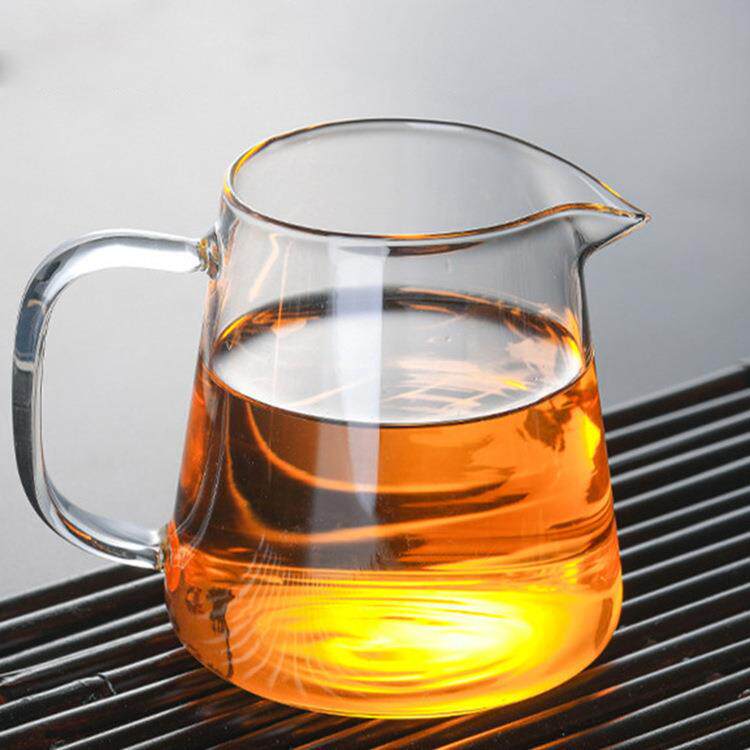 玻璃三角公道杯高颜值带把高硼硅玻璃茶海分茶器 功夫匀茶碗