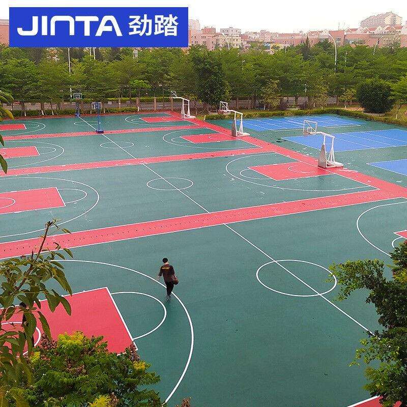 篮球场地室外地地胶球运ZAR预制型橡胶跑道板室内pvc动羽毛地垫防