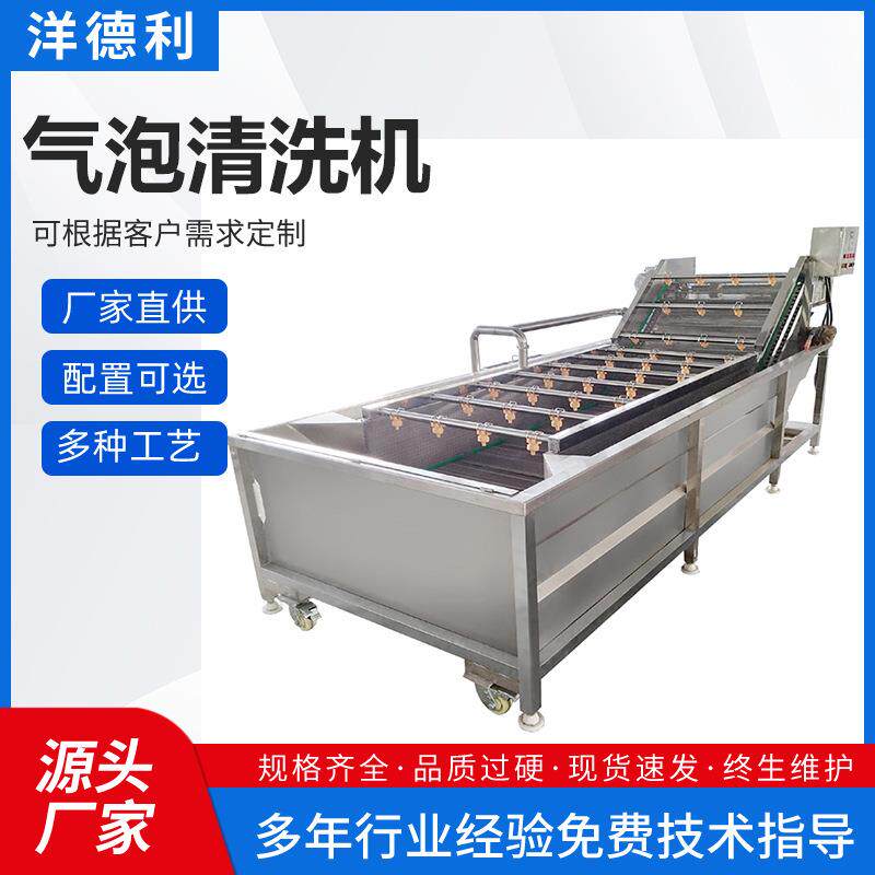 高压喷淋果蔬清洗设备净菜加工气泡清洗机红枣辣椒果蔬气泡清洗机