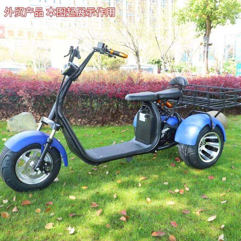 新款大功率电瓶车宽胎哈雷车成人双人座双轮代步车城市哈雷车三轮
