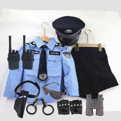 儿童警察服套装男童警官服小交警角色扮演黑猫警长服装六一演出服