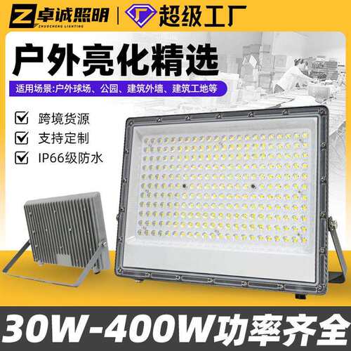 跨境户外防水小苹果投光灯小区庭院灯广告牌泛光灯工地照明灯
