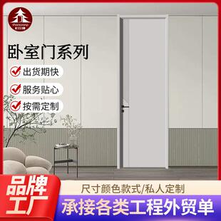 多层室内木门复合套装 门线条隔音房间门可定制定制实木门