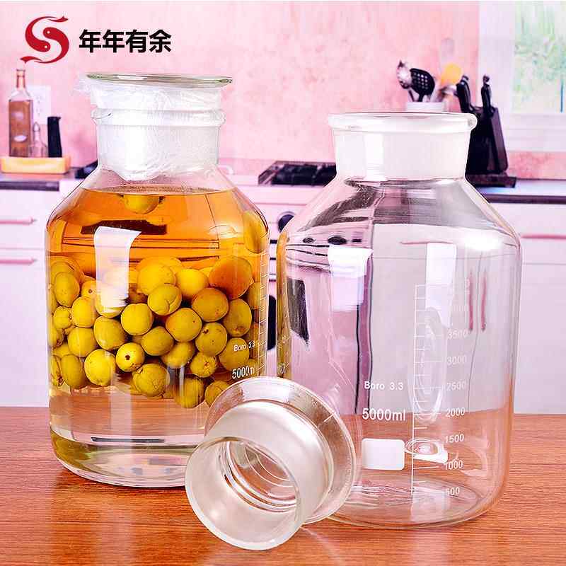 泡酒玻璃加10斤20厚斤带龙头高用档专酒坛瓶大容66量家用透明泡酒