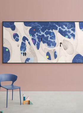 网红彭博象仟映画画客现代超大横幅厅挂画设画装饰画画计师简约壁