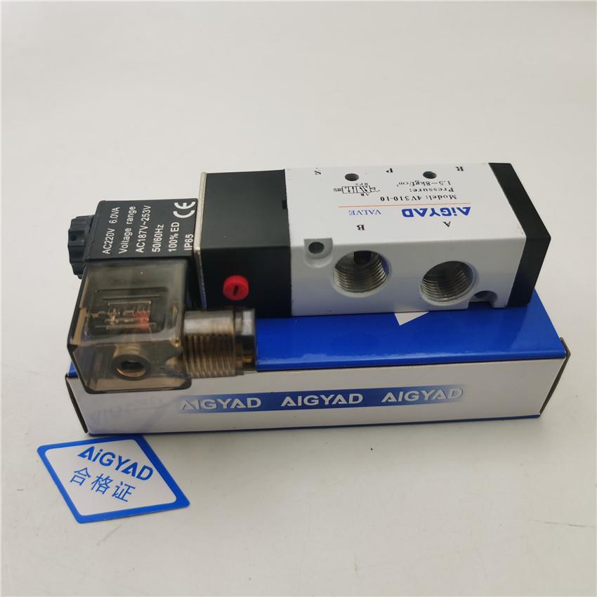 AIYD气动A电磁阀4V31010 4M3G10-10 3V310--10二位五通换向阀FBL