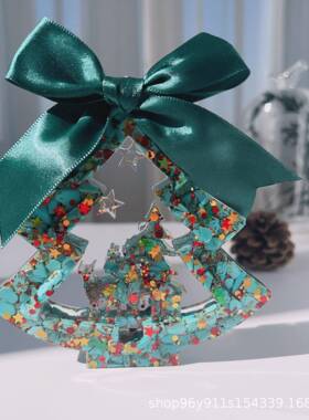 跨境意诞节水晶圣碎石圣诞树七SJ042彩滴摆件家居装开饰业礼物工