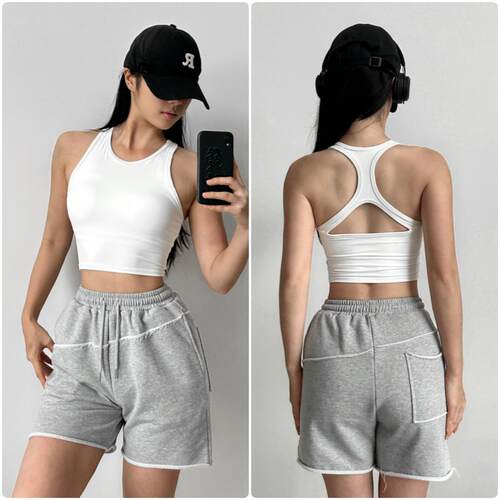 Sleeveless sports vest women's bra fitness running cross