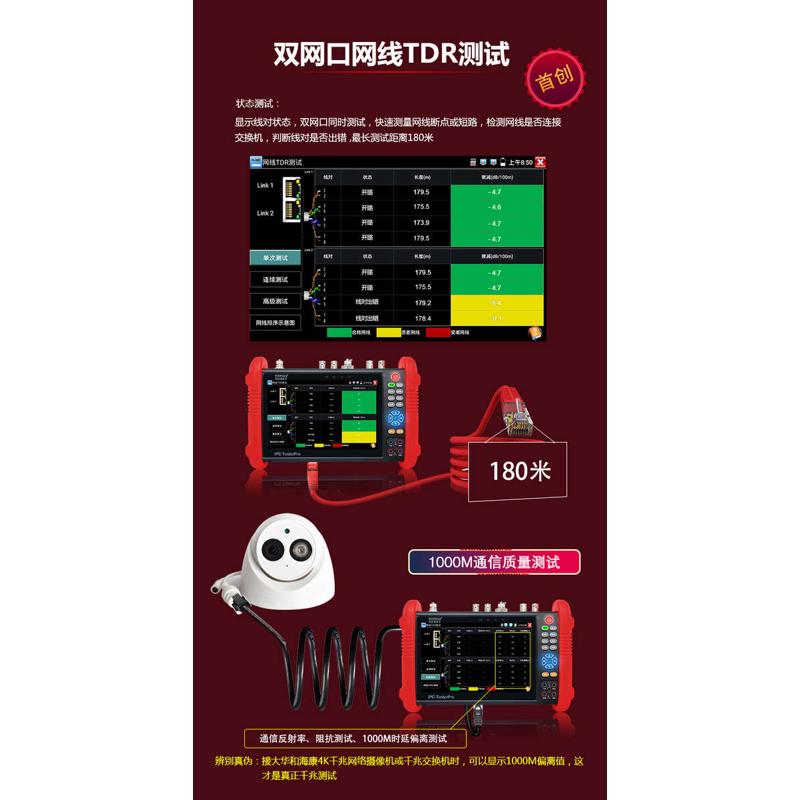 网路通工程宝IPC9900Plus+网络模拟视频监控测试仪POE网线断点pro