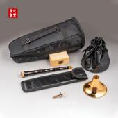 正品 黄氏管乐插碗乌木D调唢呐者乐器全索套初学大专业演奏拉锁呐