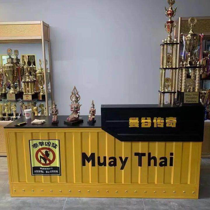 工业风吧台收银台酒吧集装箱铁艺创意商用覆古咖啡店前台转角柜台