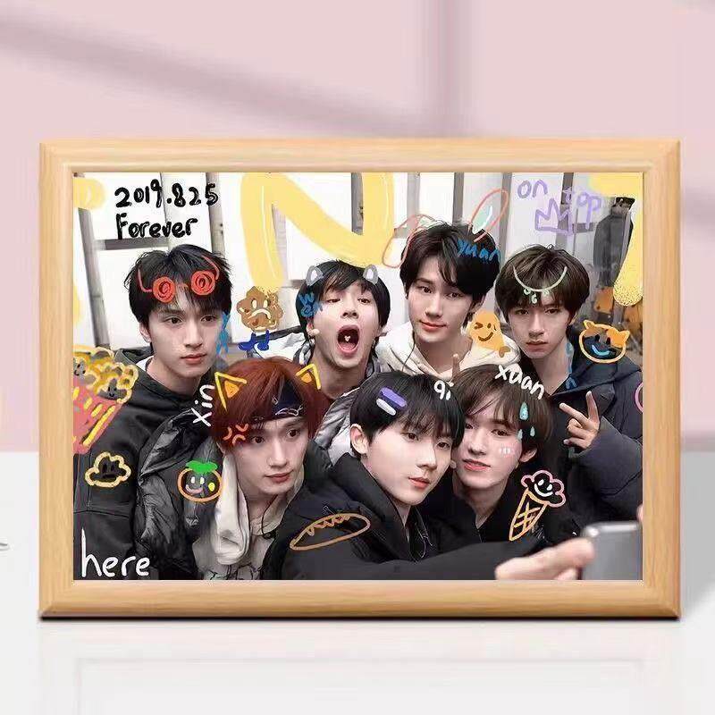 TNT时代少年团钻石画手工粘贴画明星周边写真定制装饰画摆件满钻