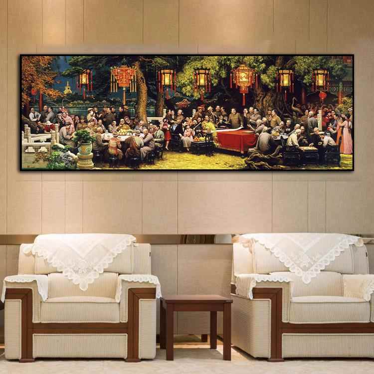 良宵红军长征革命战争抗战油画客厅办公室壁画会议室展厅走廊挂画
