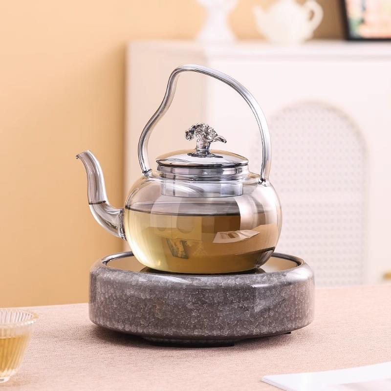 岳恒 静思炉 电陶炉茶炉煮茶器陶瓷煮茶炉蒸煮玻璃茶壶电热煮水炉