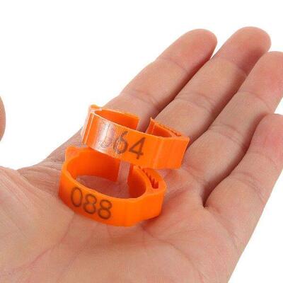 100pcs Chicken Leg Bands Plastic Rings for Poultry Marking