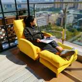 懒人沙发卧室阳台小户型小沙发休闲椅躺椅网红款 折叠靠背单人沙发
