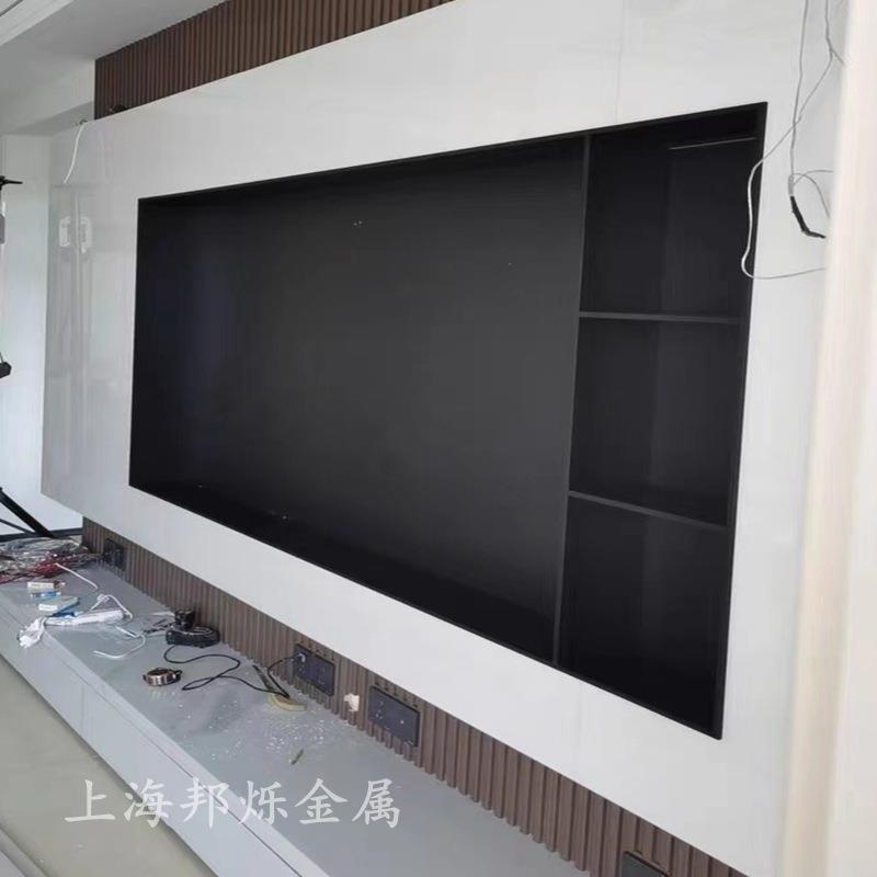 新款直销上海不锈钢电视机柜 背景墙哑黑不锈钢壁龛 嵌入式壁柜置