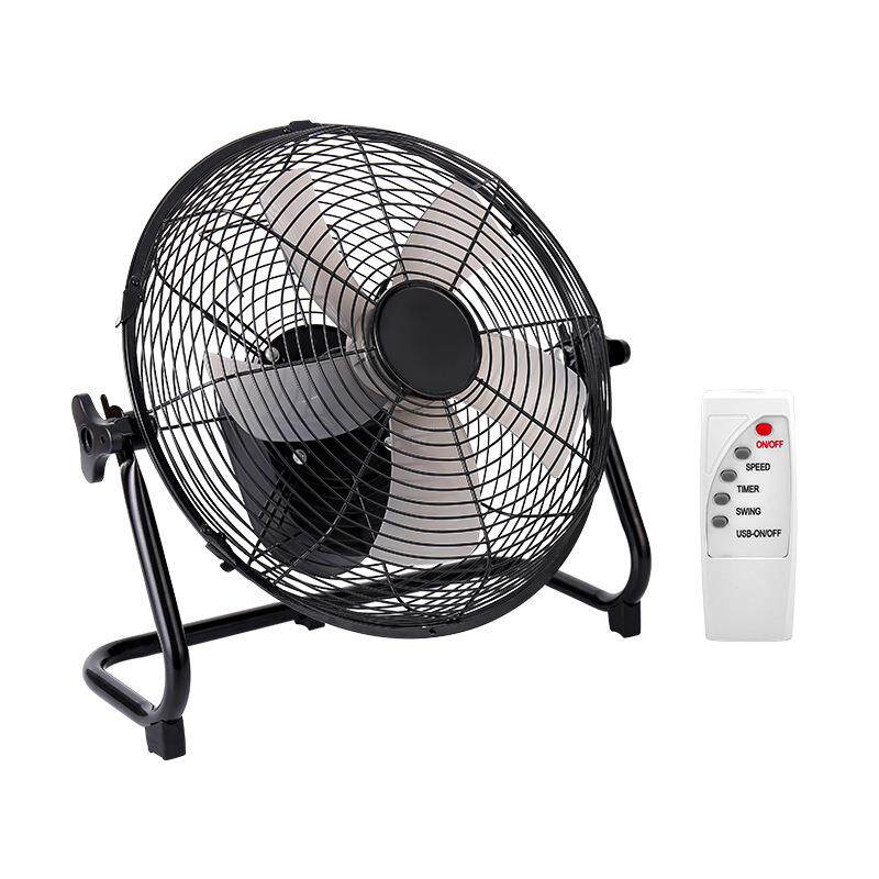 太阳能充电18寸趴地风扇家用 solar fan DC12V停电户外应急大风力