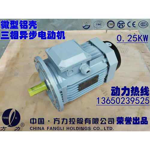 三相380V电动机铜线铝壳电机MS/Y2/YS 71M1-4极0.25KW马达一年