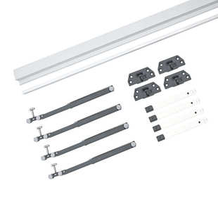 无下轨移门轨道书柜橱柜内嵌推拉门路轨小柜门缓冲吊柜轮五金配件