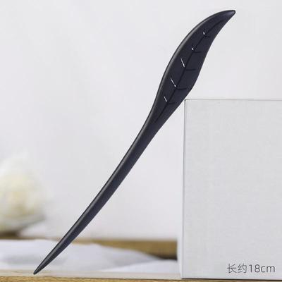 黑檀木簪子女木质发簪新中式高级感简约现代盘发木簪发钗